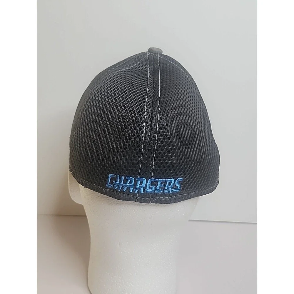 Los Angeles Chargers New Era 39Thirty Hat Size Small/ Medium Gray Black NFL